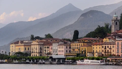 Bellagio on lake Como Stock Footage 95088045