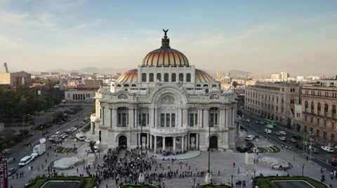 Bellas artes mexico df Stock Footage 11130688