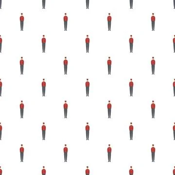 Bellboy uniform repeating seamless pattern background イラスト素材