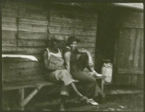 Belle Glade, Florida. 1935. Zora Neale Hurston and an unidentified man probab Stock Photos
