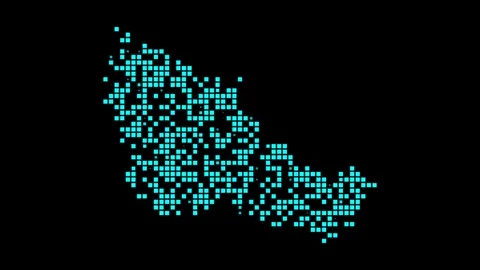Belle Ile digital map. Map of Belle Ile in dotted style. Shape of the island ... Stock Footage 248586835