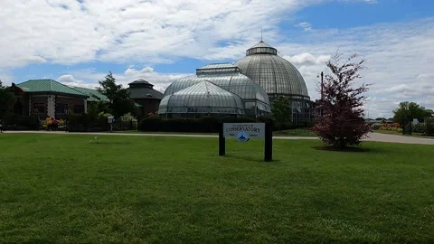 Belle Isle Conservatory Time Lapse Detroit, Michigan Video stock 156989896