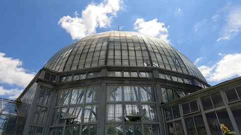 Belle Isle Conservatory Time Lapse Detroit, Michigan Video stock 156989926