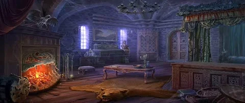 Belle's room animated backdrop Video stock 161142312