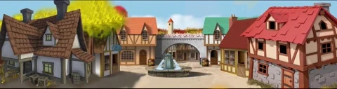 Belle's town backdrop Video stock 161142404