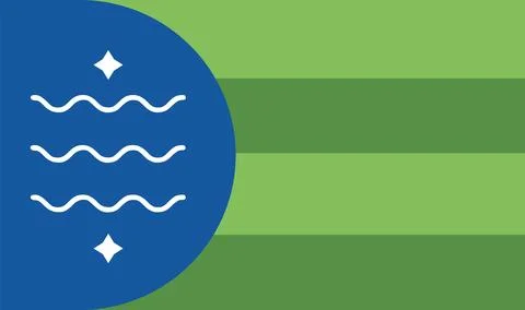Bellingham city flag vector, Whatcom County, Washington, イラスト素材