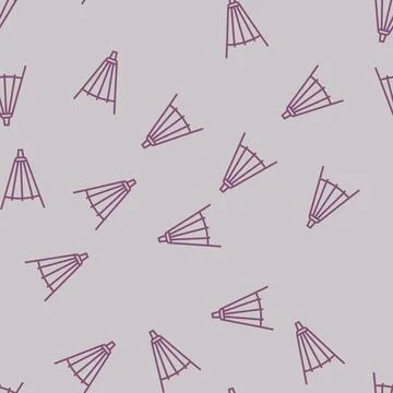 Bellows blacksmith line seamless pattern Stock Illustration