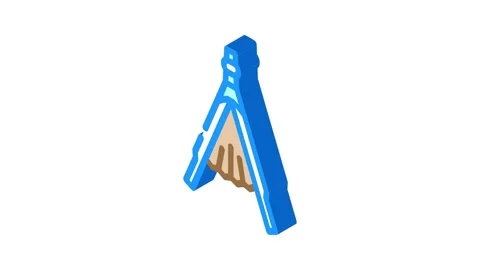 Bellows blacksmith metal isometric icon animation Stock Footage 327286982