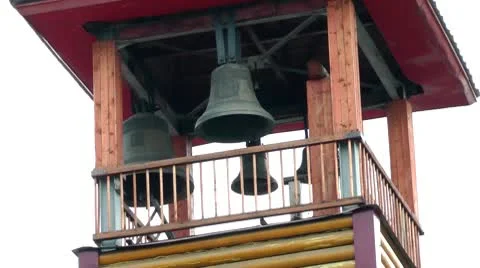 Bells on a belltower, big and the average size Видео 10597615