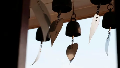 Bells in buddhist temple 库存影片 89291876