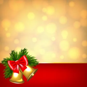 Bells on golden background Stock-Illustration