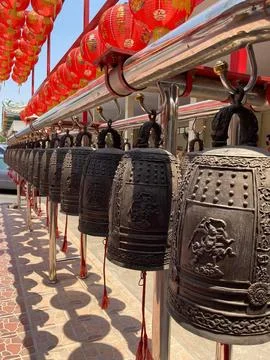 Bells lined up Stock Photos