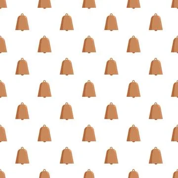Bells pattern creating seamless christmas holiday background Stock Illustration
