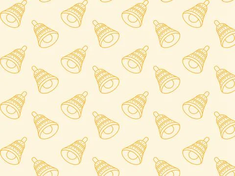 Bells pattern. Vector Christmas illustration Stock Illustration