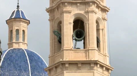 Bells ringing in belfry, wider Stock Footage 47965919