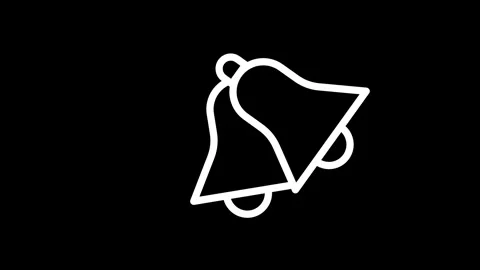 Bells ringing icon animation. Back to school animated icon. Stock Footage 341630511
