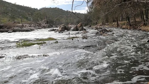 Bells River Rapids, Perth, Australia Stock Footage 93579916
