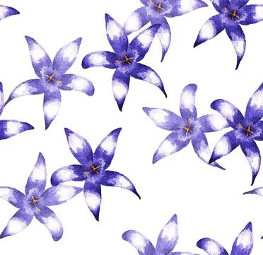 Bells. Seamless pattern. Watercolor Stock Illustration