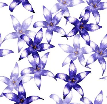 Bells. Seamless pattern. Watercolor Stock Illustration