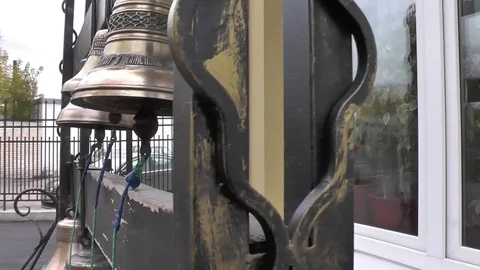 Bells on the street Video stock 72865187