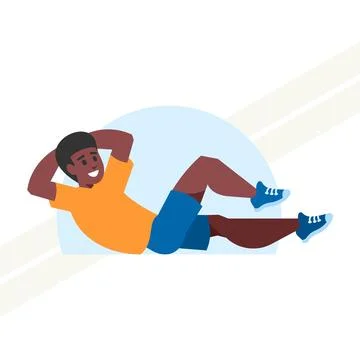 Belly-burn-workout Stock Illustration
