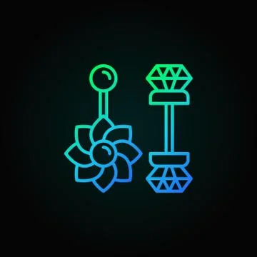 Belly button rings colored icon. Vector piercing jewelry イラスト素材