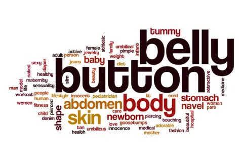 Belly button word cloud イラスト素材