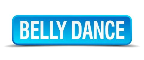 Belly dance blue 3d realistic square isolated button イラスト素材