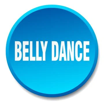 Belly dance blue round flat isolated push button イラスト素材