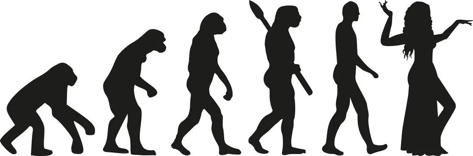 Belly dance evolution Stockillustratie