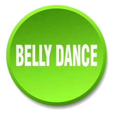 Belly dance green round flat isolated push button イラスト素材