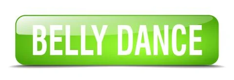 Belly dance green square 3d realistic isolated web button イラスト素材