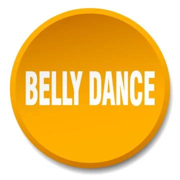 Belly dance orange round flat isolated push button イラスト素材