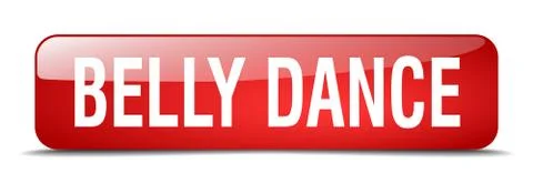 Belly dance red square 3d realistic isolated web button イラスト素材