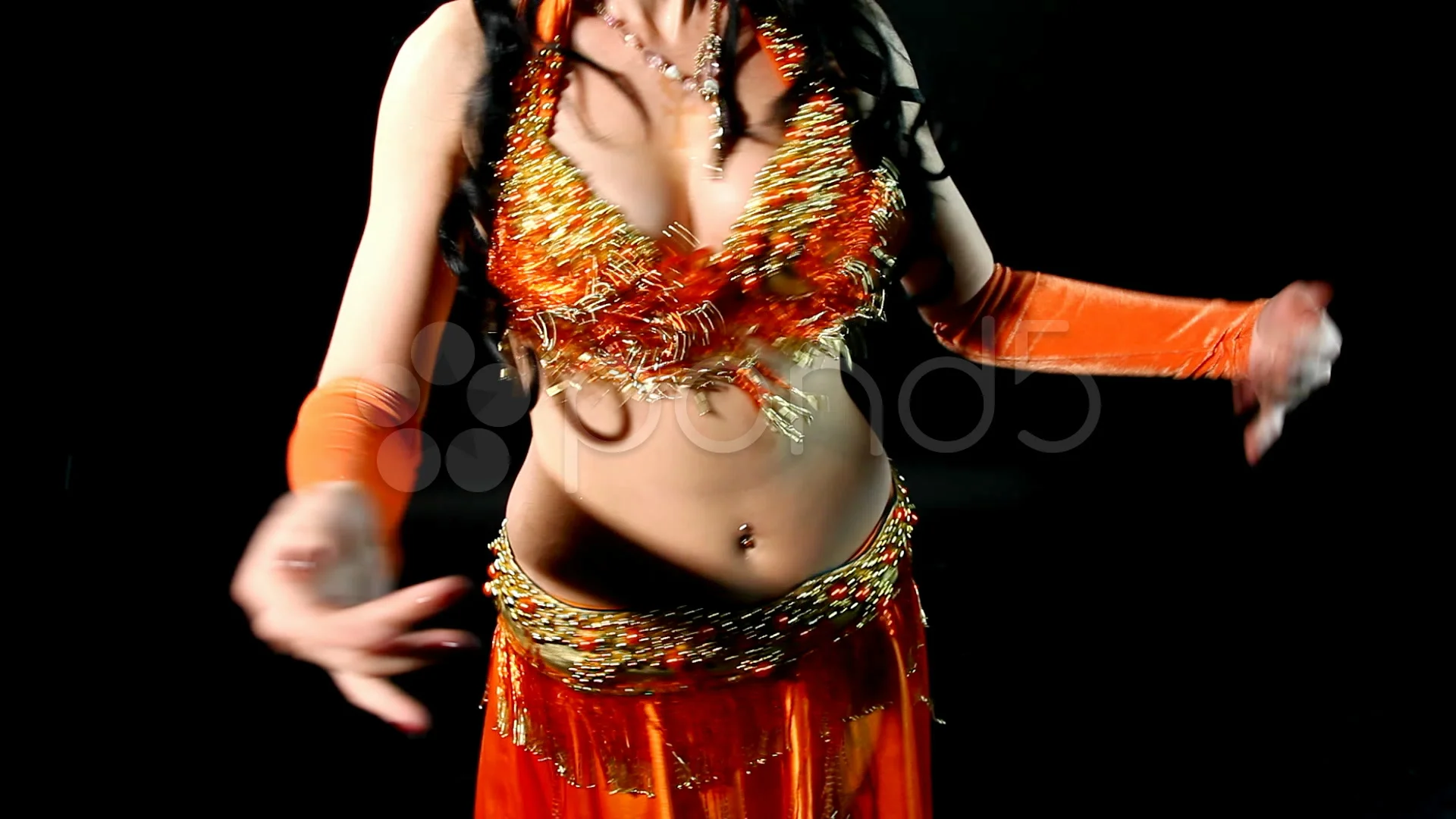 Woman Belly Dance Shake Breasts Stock Footage Video (100% Royalty-free)  963172