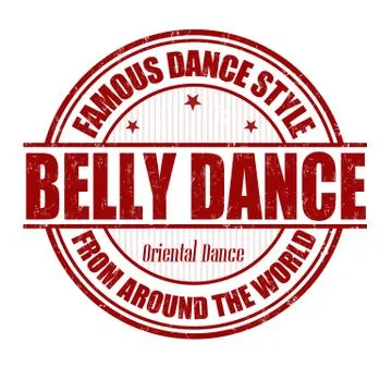 Belly dance stamp Stock Illustration