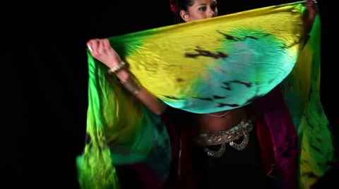 Belly dancer colors Stock Footage 1067270