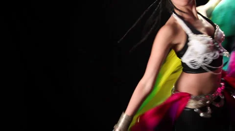 Belly dancer colors Stock Footage 1067279