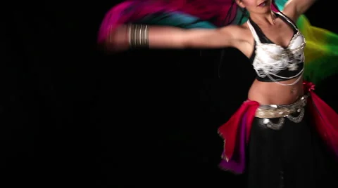 Belly dancer colors Stock Footage 1067643