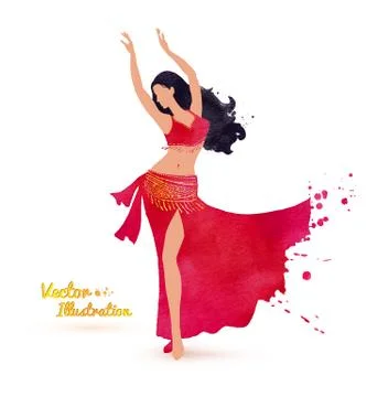 Belly dancer Stock Illustration