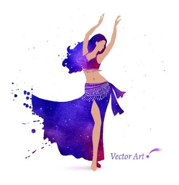 Belly dancer Stock Illustration