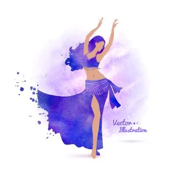 Belly dancer Stock Illustration