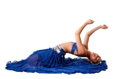 Belly dancer laying backwards Stock Photos