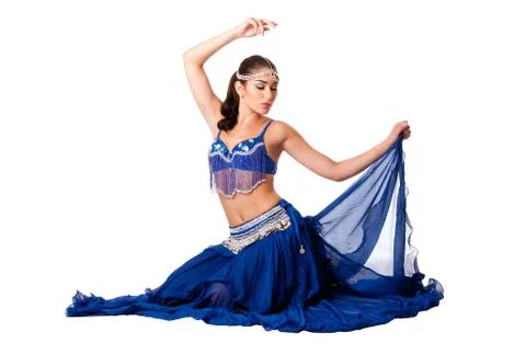 Belly dancer sitting Stock Photos