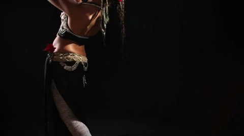Belly dancer waving Stock Footage 1071534