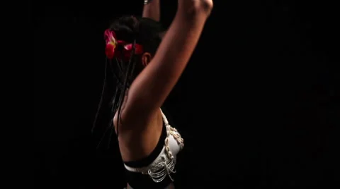 Belly dancer waving Stock Footage 1072654
