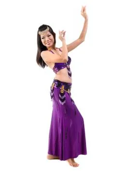 Belly dancer on white background Stock Photos
