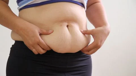 Belly Fat Stock Footage