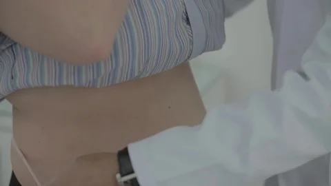 Belly measures Stock Footage