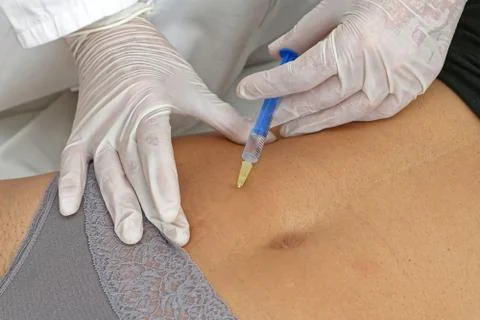 Belly Stomach Injection Stock Photos